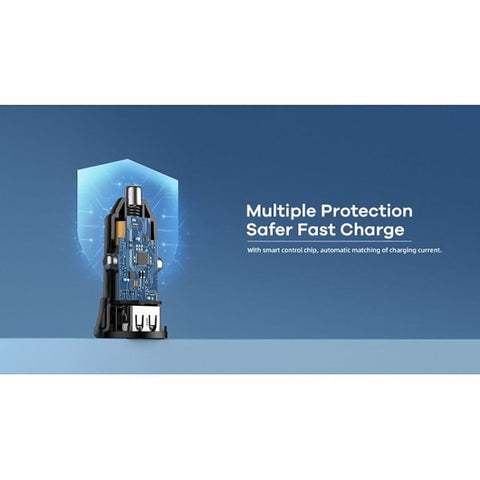 Black - REMAX RCC236 VANGUARD SERIES 2.4A DUAL USB PORTS FAST CHARGE CAR CHARGER