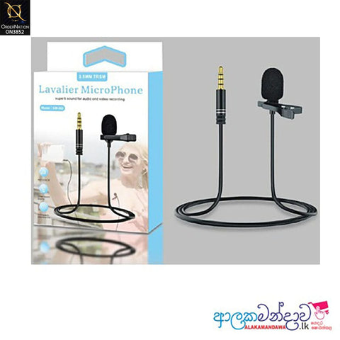 Black - Kin Lavalier mic Premium Quality 3.5mm Jack Coller mic