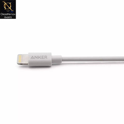 White - Anker - A7101 - PowerLine Lightning Usb Charging Data Cable With 1 Year Warranty