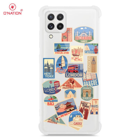 Samsung Galaxy M32 Cover - Personalised Boarding Pass Ticket Series - 5 Designs - Clear Phone Case - Soft Silicon Borders