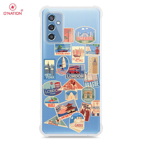 Samsung Galaxy M52 5G Cover - Personalised Boarding Pass Ticket Series - 5 Designs - Clear Phone Case - Soft Silicon Borders