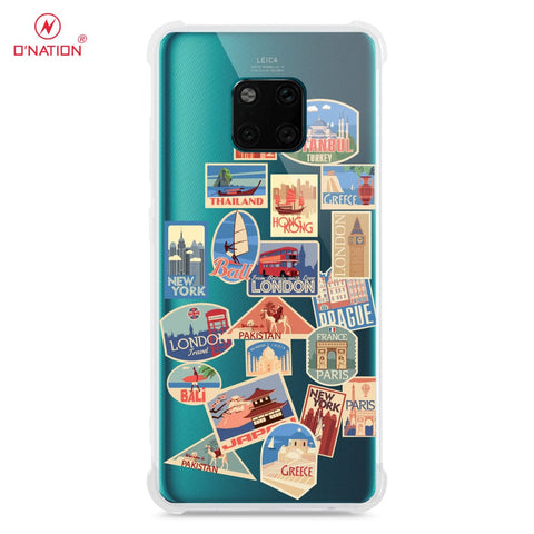 Huawei Mate 20 Pro Cover - Personalised Boarding Pass Ticket Series - 5 Designs - Clear Phone Case - Soft Silicon Borders