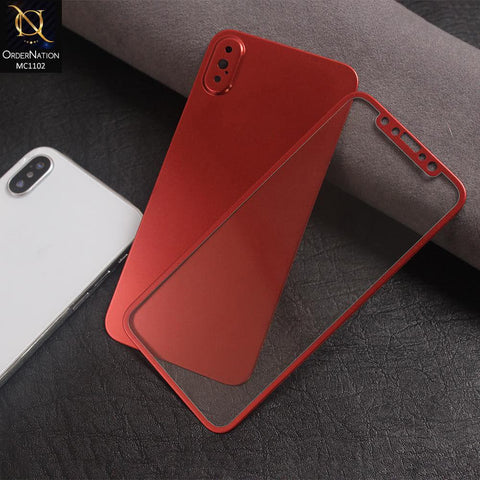 iPhone XS / X Cover - Red - Luxury iPhone Front And Back Protector