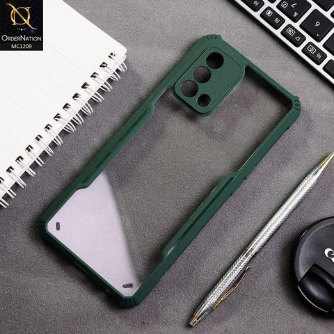 Oppo F19 Cover - Green - Hybrid Tpu Pc Case