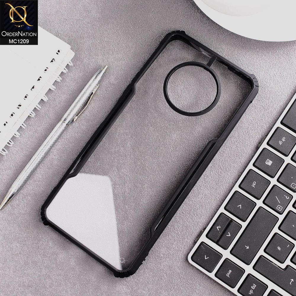 Infinix Note 7 Cover - Black - Hybrid Tpu Pc Case