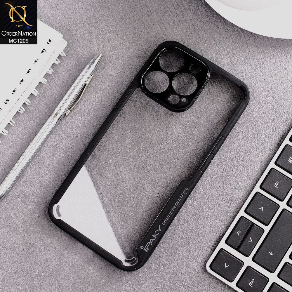 iPhone 13 Pro Cover - Black - Hybrid Tpu Pc Case