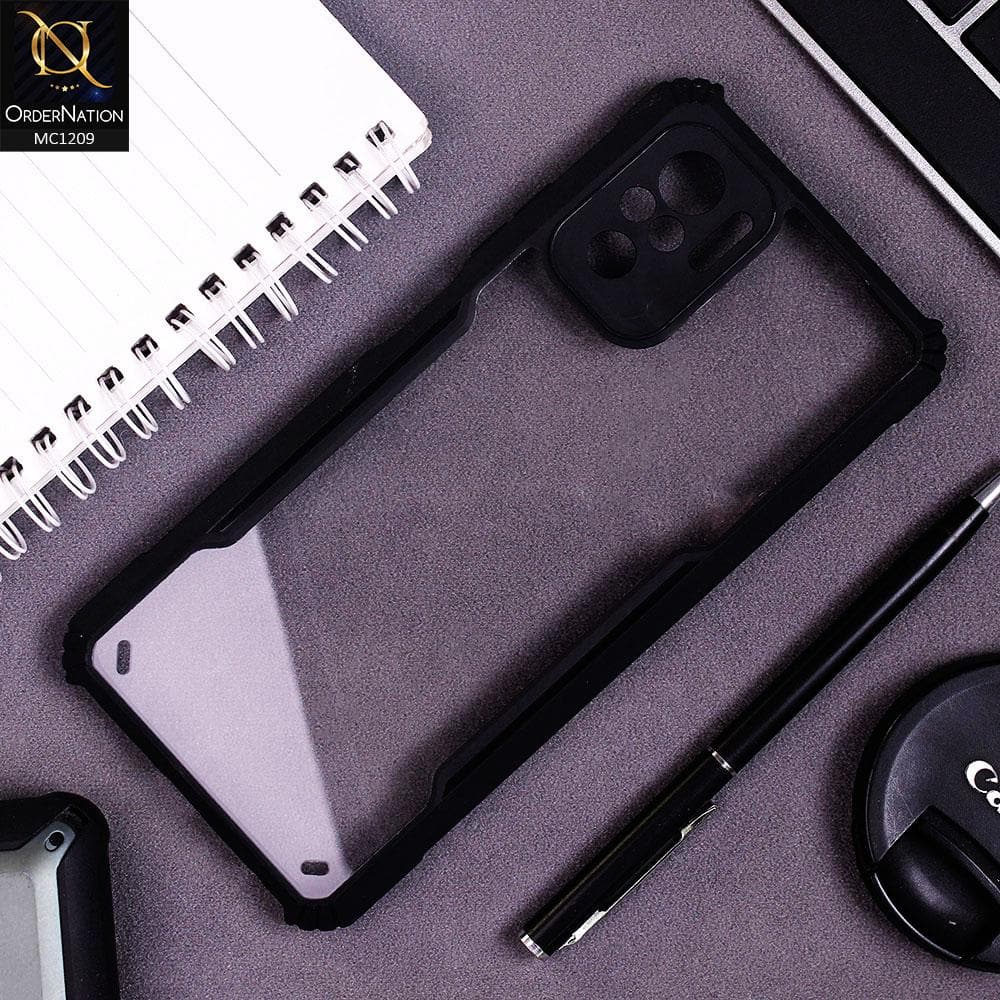 Xiaomi Redmi Note 10S Cover - Black - Hybrid Style Tpu Pc Case