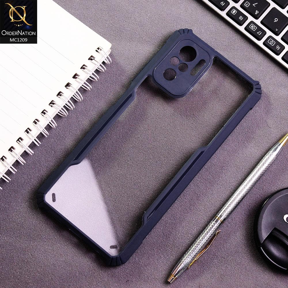 Xiaomi Redmi Note 10 4G Cover - Blue - Hybrid Tpu Pc Case