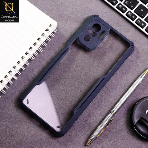 Xiaomi Redmi Note 10 4G Cover - Blue - Hybrid Tpu Pc Case