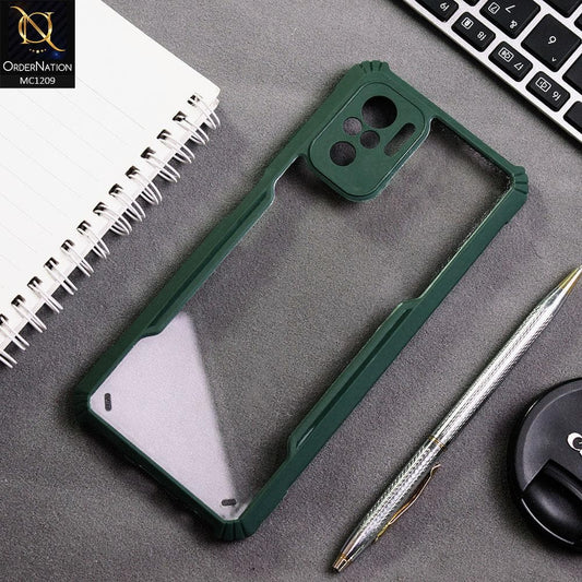 Xiaomi Redmi Note 10S Cover - Green - Hybrid Tpu Pc Case