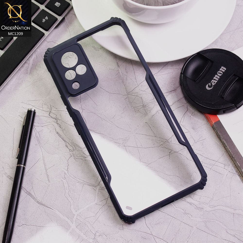 Vivo V21 Cover - Blue - Hybrid Tpu Pc Case