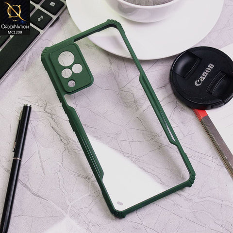 Vivo V21 Cover - Green - Hybrid Tpu Pc Case