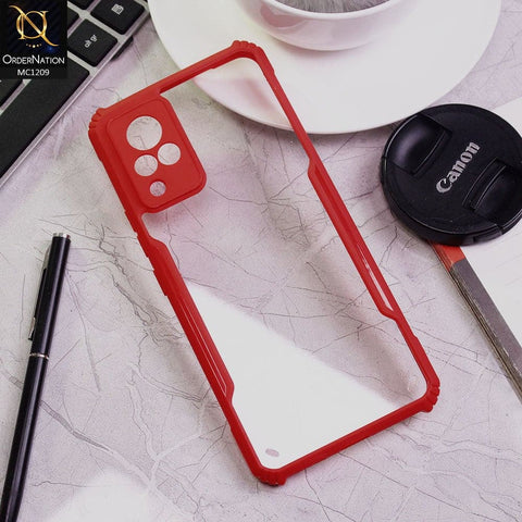 Vivo V21 Cover - Red - Hybrid Tpu Pc Case