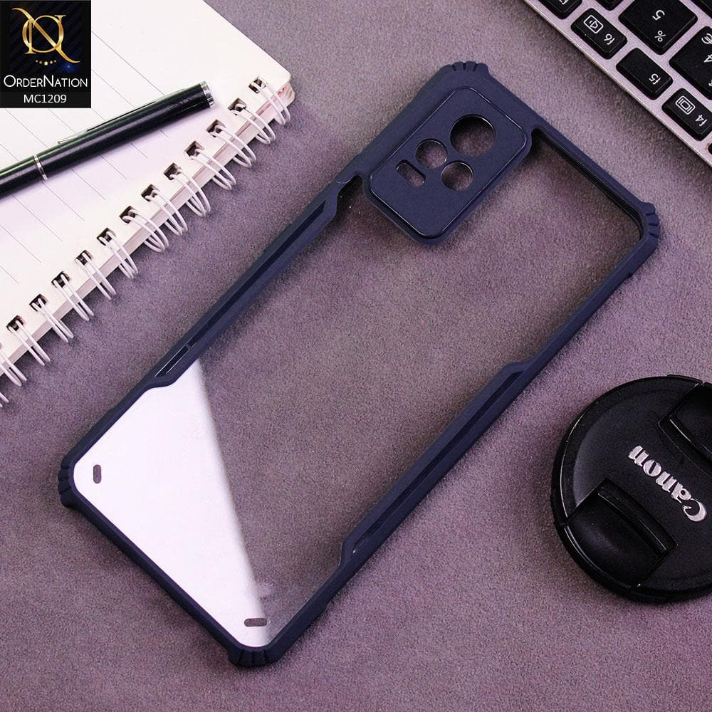 Vivo V21e Cover - Blue - Hybrid Tpu Pc Case