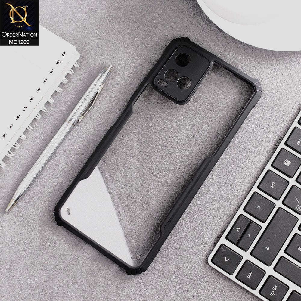 Vivo Y21g Cover - Black - Hybrid Tpu Pc Case