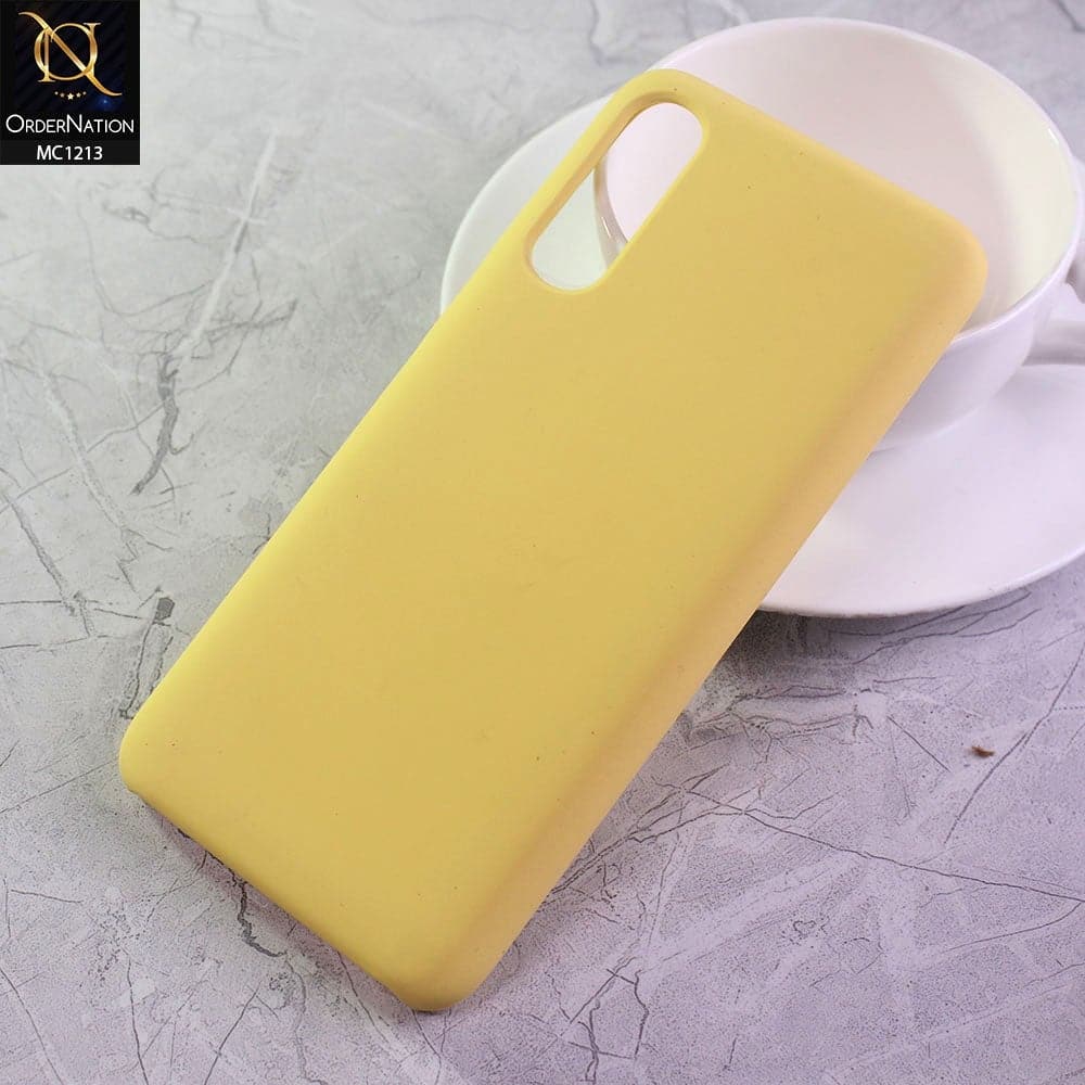 Samsung Galaxy A70s Cover - Yellow - Soft Shockproof Sillica Gel Case