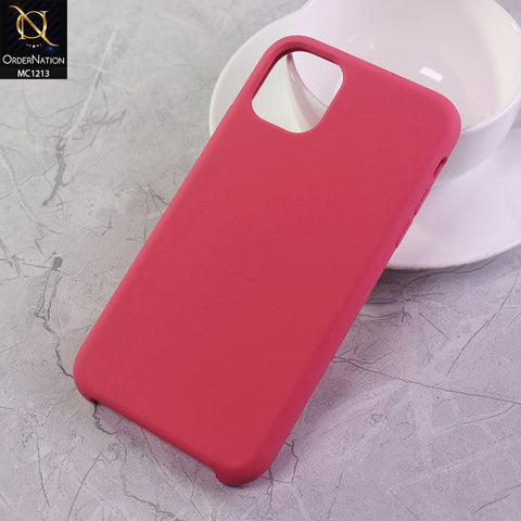 iPhone 11 Cover - Dark Pink - Soft Shockproof Sillica Gel Case