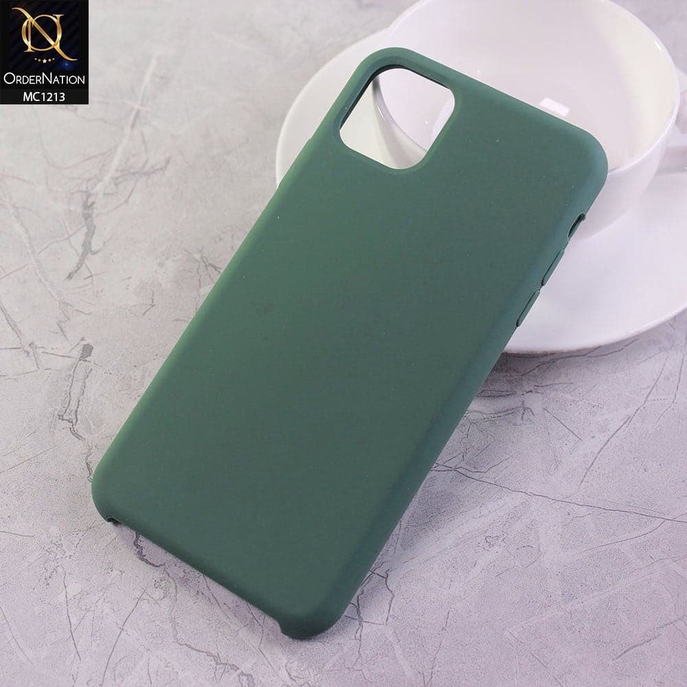 iPhone 11 Pro Max Cover - Pine Green - Soft Shockproof Sillica Gel Case