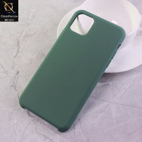 iPhone 11 Pro Max Cover - Pine Green - Soft Shockproof Sillica Gel Case