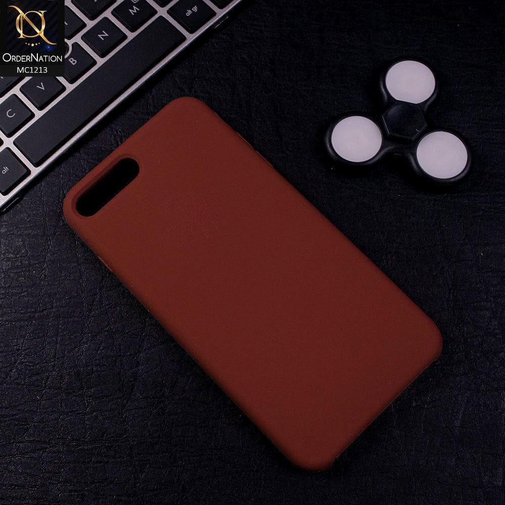 iPhone 8 Plus / 7 Plus - Brown - Soft Shockproof Sillica Gel Case