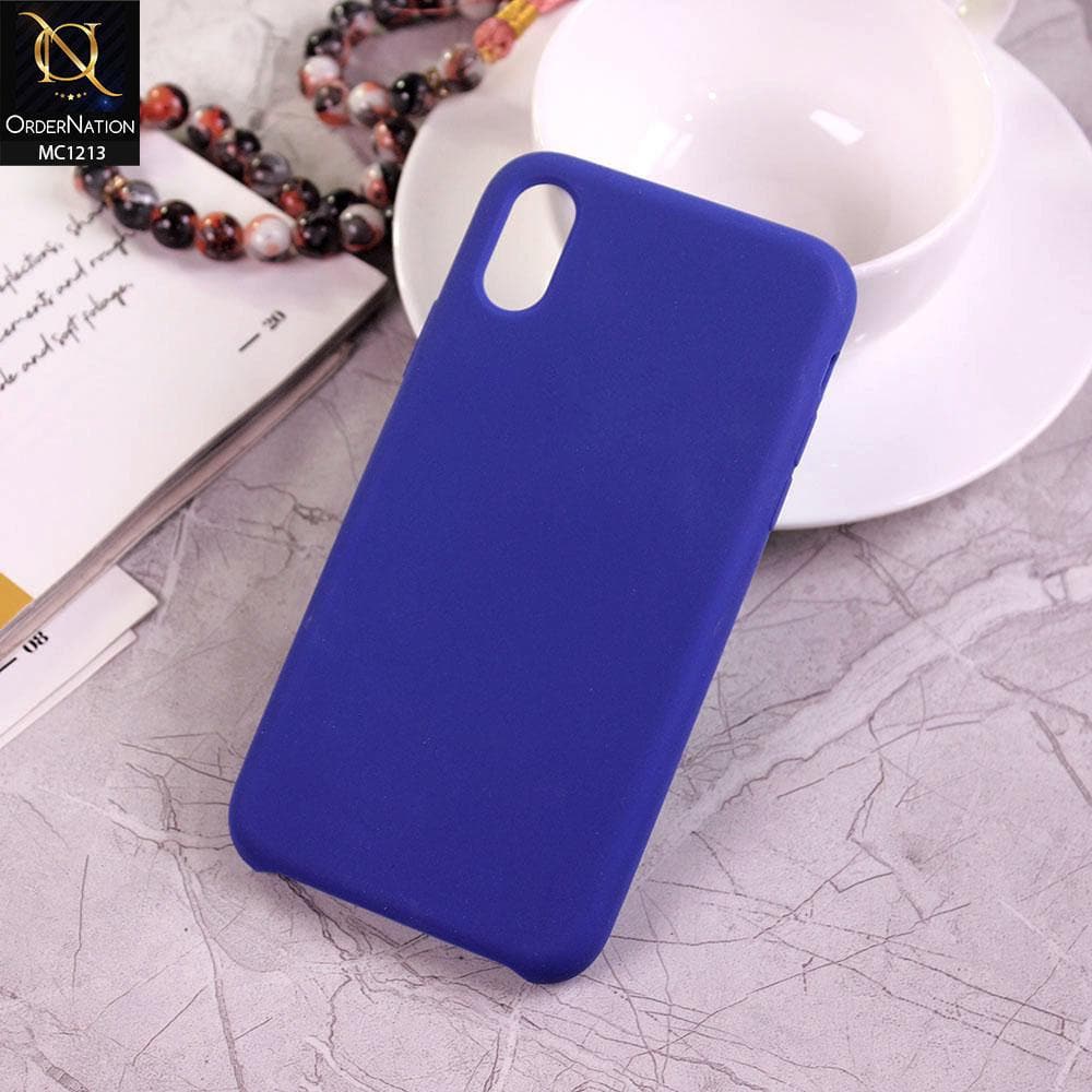 iPhone XS / X - Admiral Blue - Soft Shockproof Sillica Gel Case