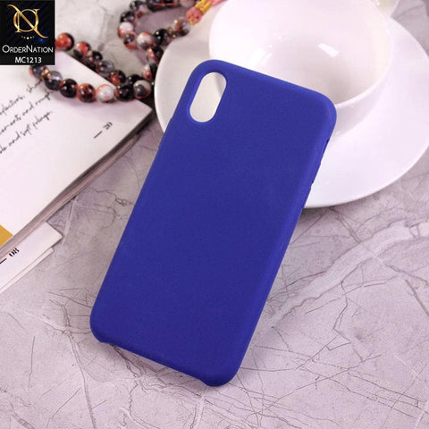 iPhone XS / X - Admiral Blue - Soft Shockproof Sillica Gel Case