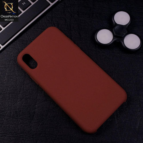 iPhone XS / X - Brown - Soft Shockproof Sillica Gel Case