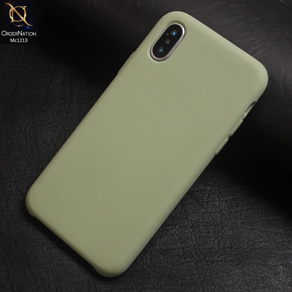 iPhone XS / X - Light Green - Soft Shockproof Sillica Gel Case