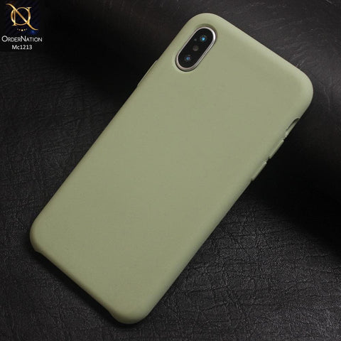 iPhone XS / X - Light Green - Soft Shockproof Sillica Gel Case