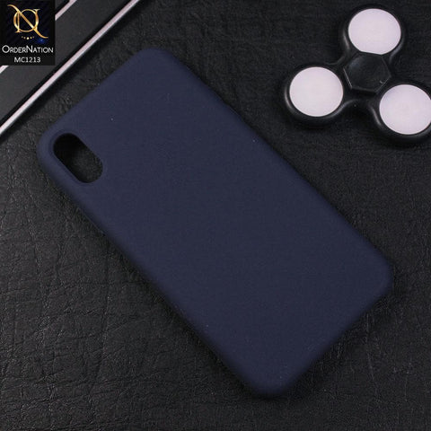 iPhone XS / X - Midnight Blue - Soft Shockproof Sillica Gel Case