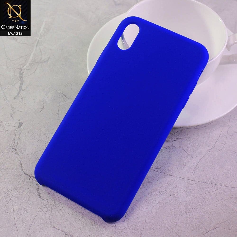 iPhone XS Max Cover - Admiral Blue - Soft Shockproof Sillica Gel Case