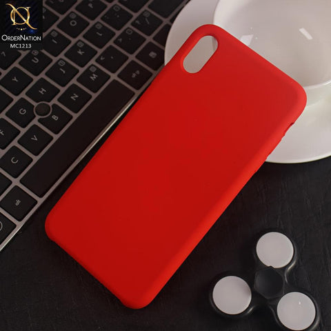 iPhone XS Max - Red - Soft Shockproof Sillica Gel Case