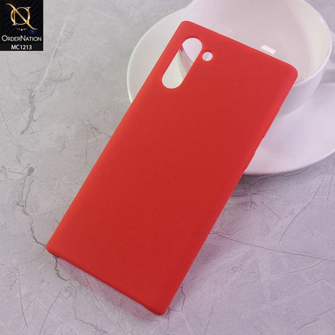 Samsung Galaxy Note 10 Cover - Red- Soft Shockproof Sillica Gel Case