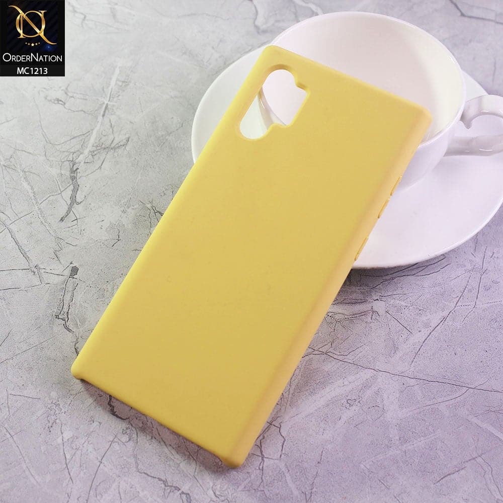 Samsung Galaxy Note 10 Plus Cover - Yellow - Soft Shockproof Sillica Gel Case