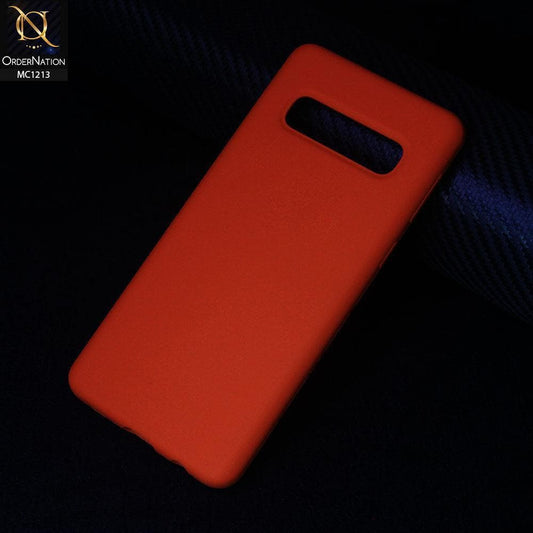 Samsung Galaxy S10 - Orange - Soft Shockproof Sillica Gel Case