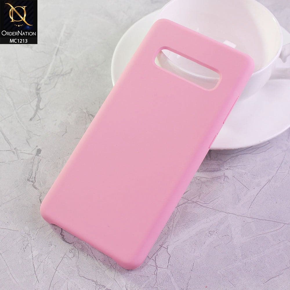 Samsung Galaxy S10 Plus Cover - Pink - Soft Shockproof Sillica Gel Case