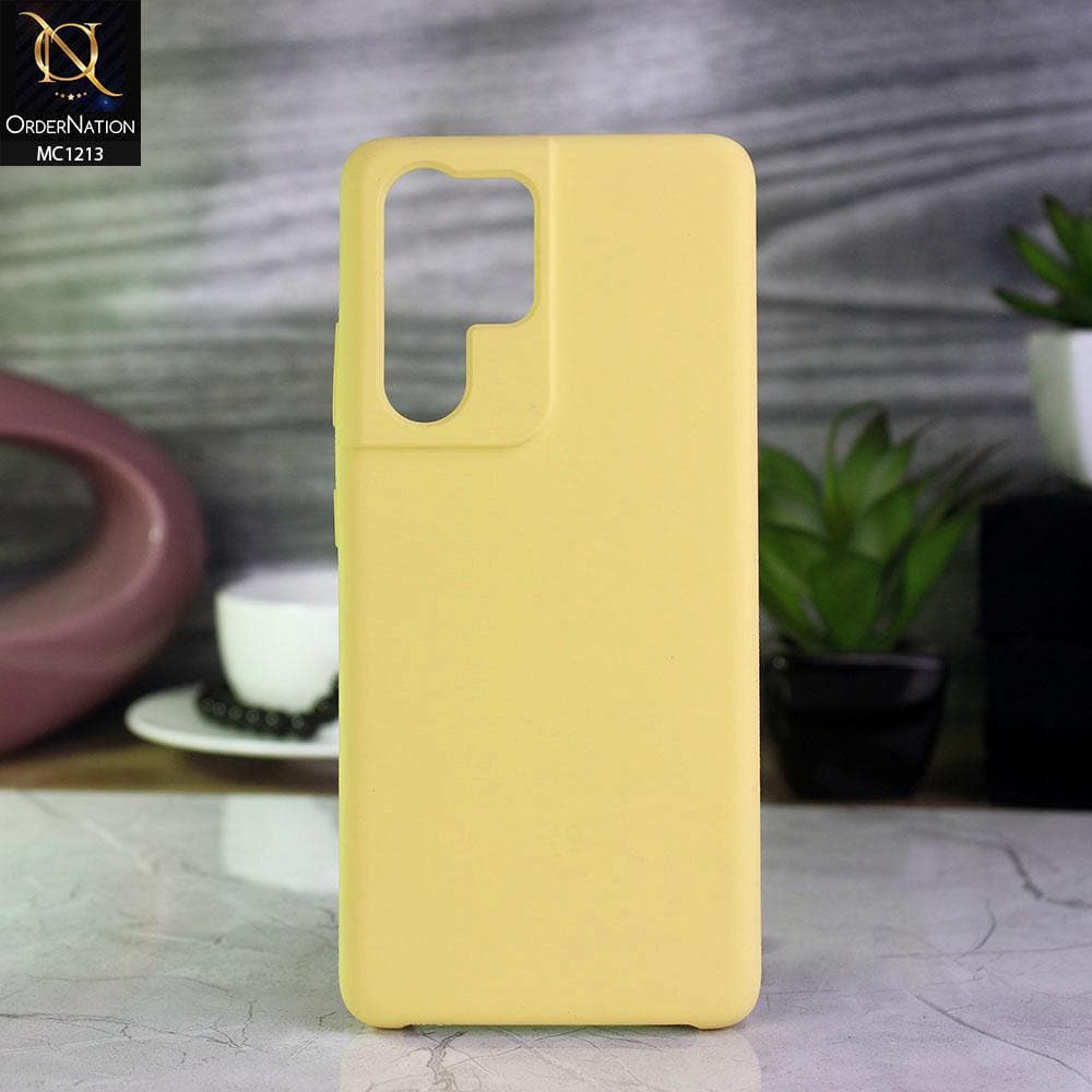 Samsung Galaxy S21 Ultra 5G - Yellow - Soft Shockproof Sillica Gel Case