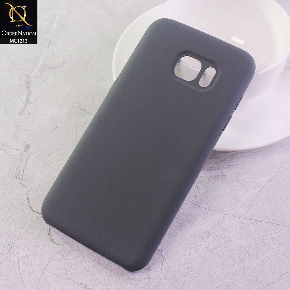 Samsung Galaxy S7 Edge Cover - Dark Gray - Soft Shockproof Sillica Gel Case