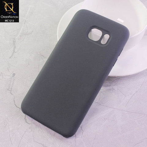 Samsung Galaxy S7 Edge Cover - Dark Gray - Soft Shockproof Sillica Gel Case