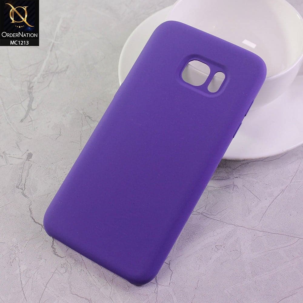 Samsung Galaxy S7 Edge Cover - Purple - Soft Shockproof Sillica Gel Case