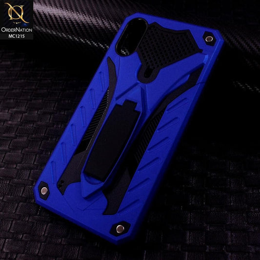 Hybrid Shockproof Stand Case For Samsung Galaxy A10 - Blue