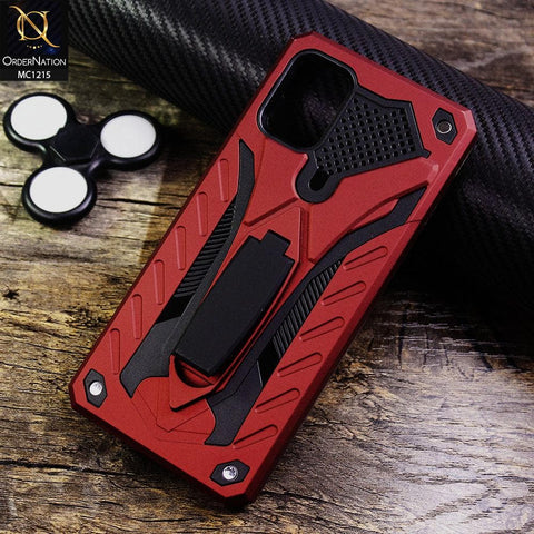 Samsung Galaxy A51 Cover - Red - Luxury Hybrid Shockproof Stand Case