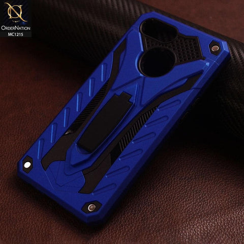 Oppo A12 Cover - Blue -Hybrid Shockproof Stand Case