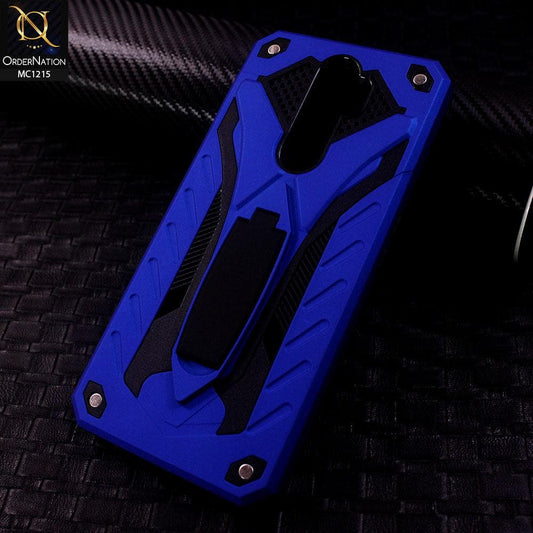 Hybrid Shockproof Stand Case For Oppo A9 2020 - Blue