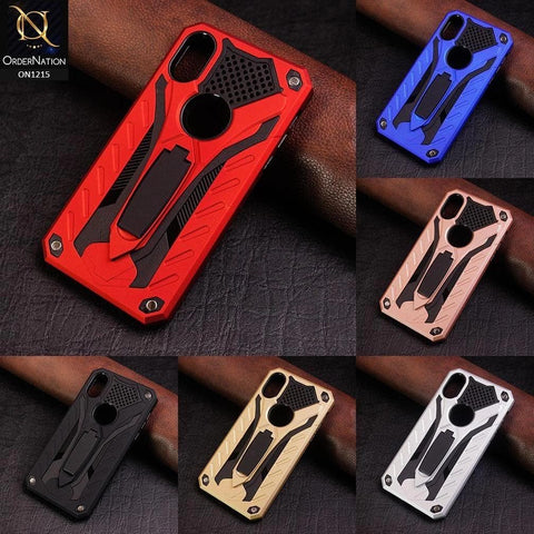 Samsung Galaxy A72 Cover - Red - Luxury Hybrid Shockproof Stand Case