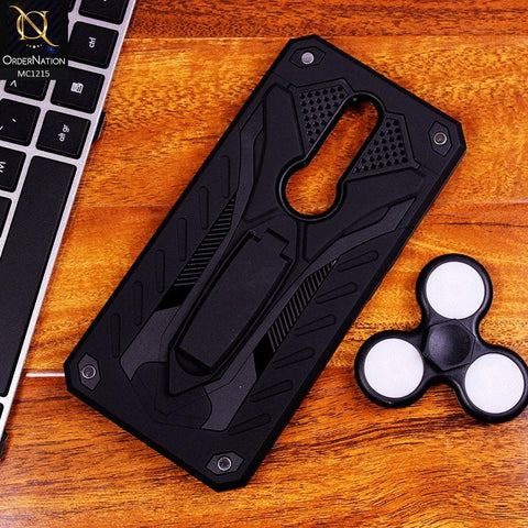 Oppo F11 Pro - Black - Luxury Hybrid Hybrid Shockproof Stand Case