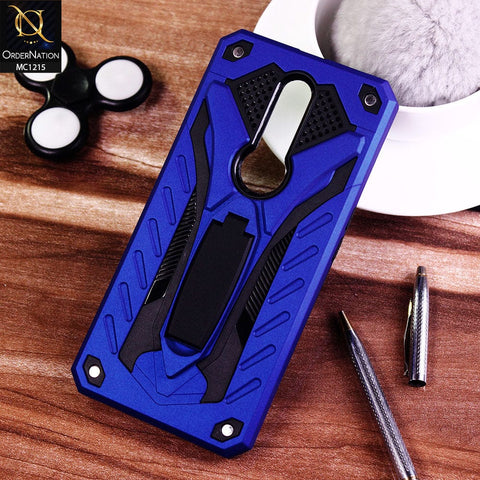 Oppo F11 Pro - Blue - Luxury Hybrid Hybrid Shockproof Stand Case