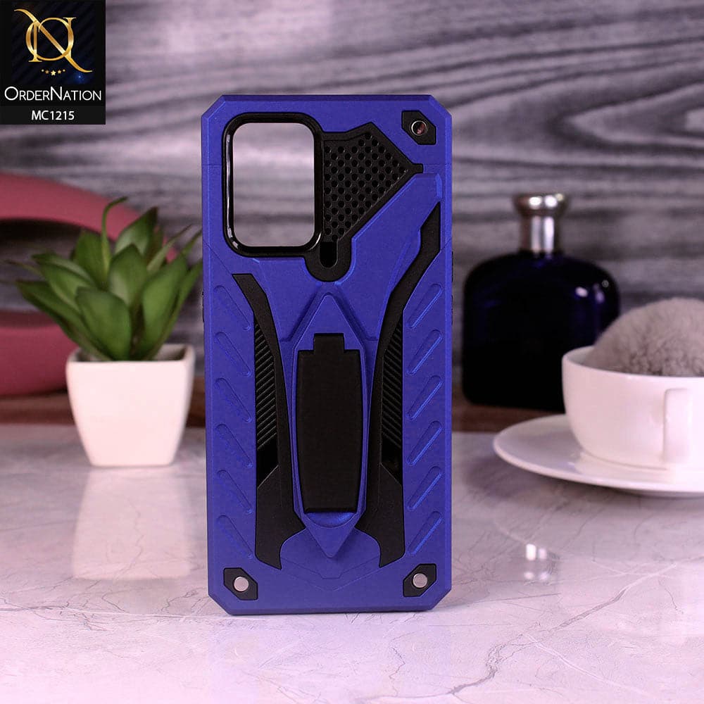 Oppo A95 4G Cover - Blue - Luxury Hybrid Shockproof Stand Case