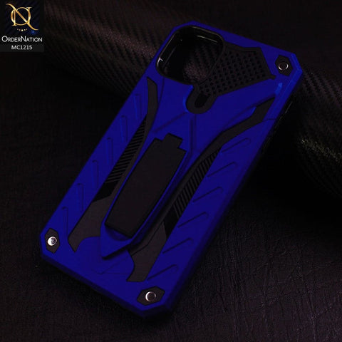 iPhone 13 Cover - Blue - Luxury Hybrid Shockproof Stand Case