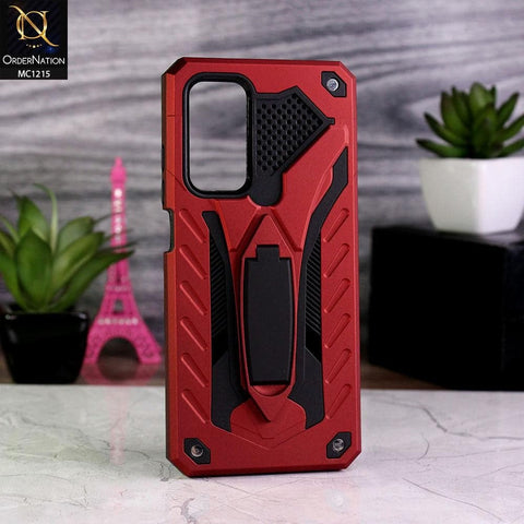Xiaomi Mi 10T Pro Cover - Red - Luxury Hybrid Shockproof Stand Case
